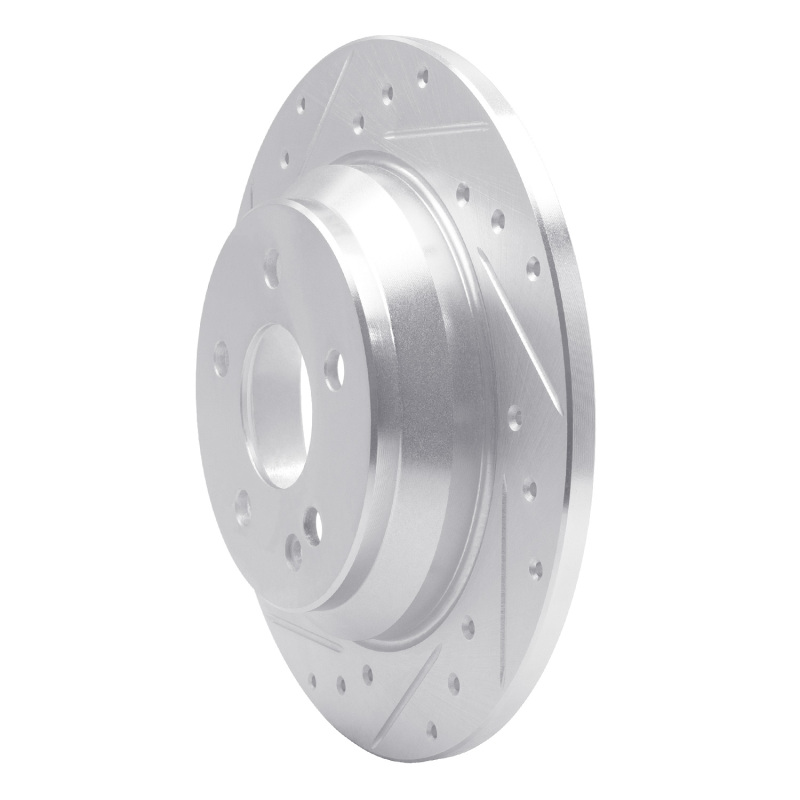 Mercedes-Benz Viano Brake Rotor (1) - Rear Left - R1 Concepts - Drilled & Slotted - Silver - `16-`23